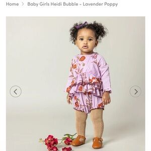 NWOT Pink Chicken Heidi Bubble Lavender Poppy 12-18M